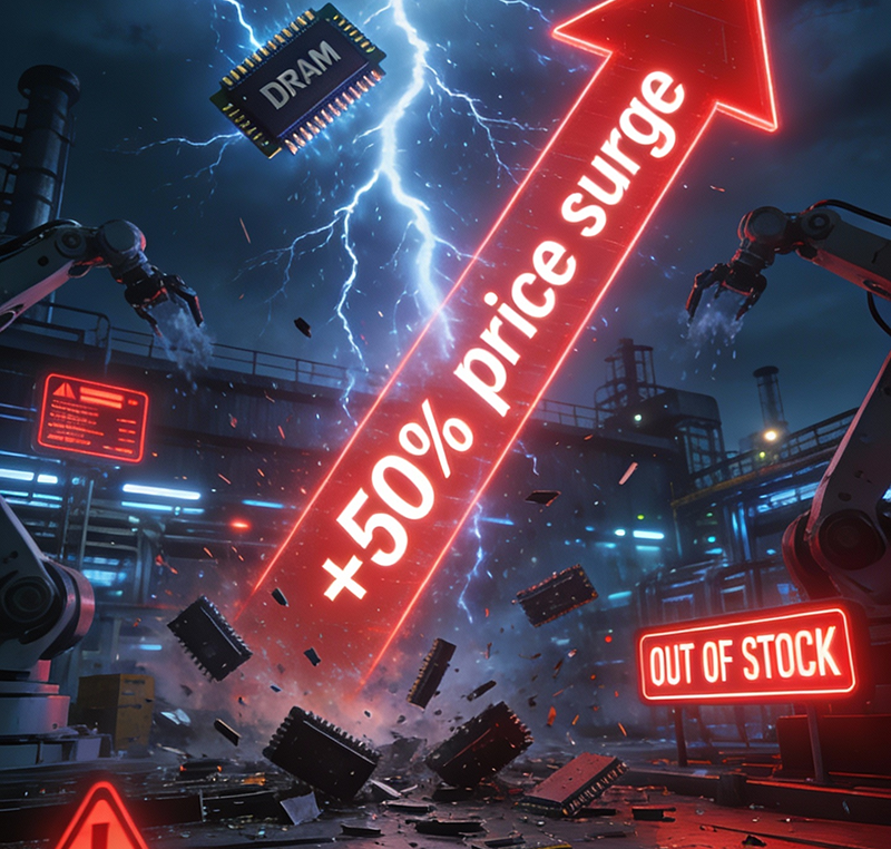 智能制造领域2026开年就炸雷！内存价格暴涨50%，你知道是什么原因吗？
